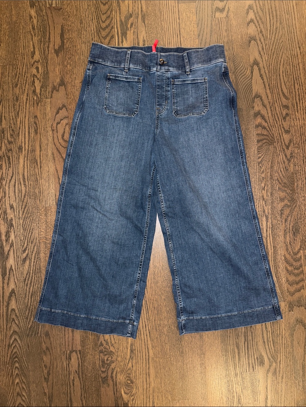 SPANX Blue Wide-Leg Cropped Jeans size 1x similar to 16-20 size
